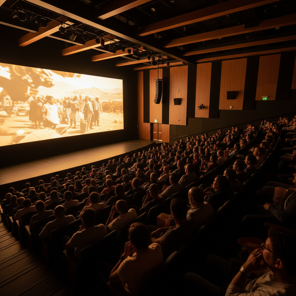 Packed theater premiere