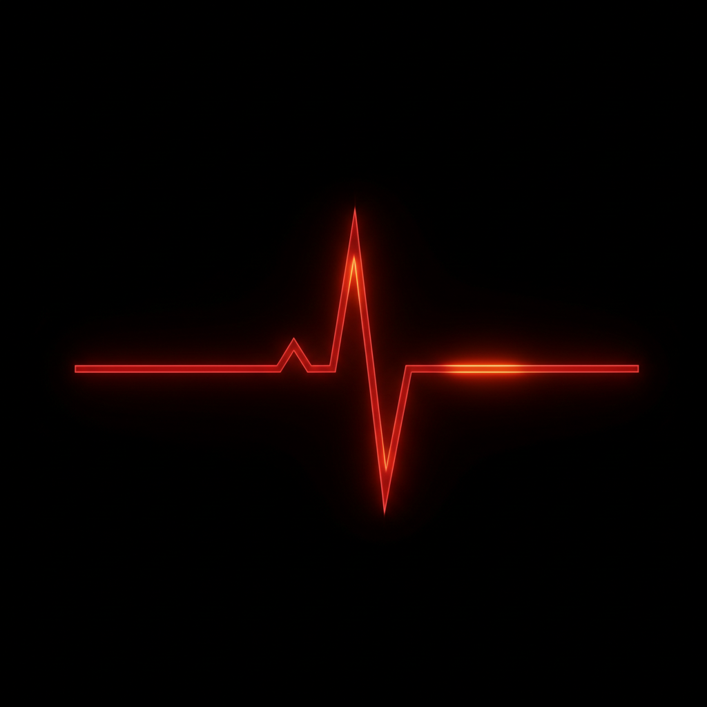 Red heartbeat pulse